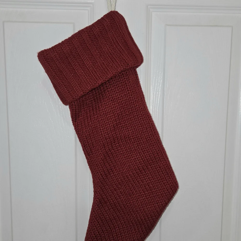 Target Wondershop Red Monogram Knit Christmas Stocking Initial 